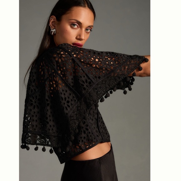 NWT Anthropologie Victorian Cutwork Blouse - Picture 4 of 10